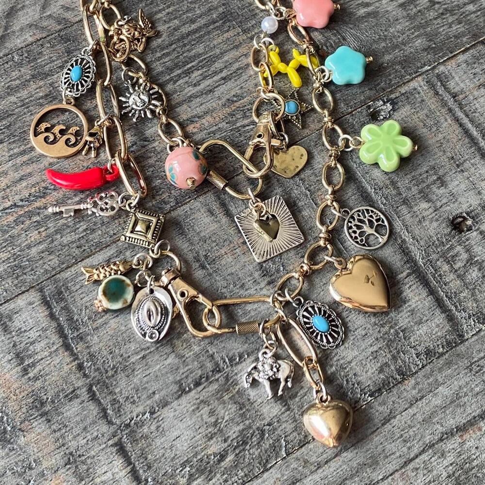 Double Stranded Charm Necklace - Picture 4 of 6